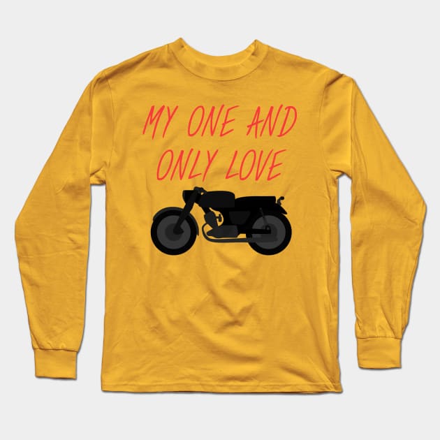 Motorbike And and only love black Long Sleeve T-Shirt by maxcode